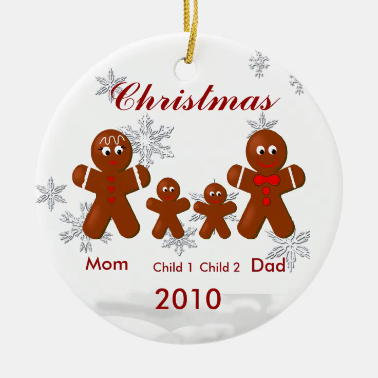 Gingerbread Holiday Ornament Collection Paint Your Own Ceramic Keepsakes Set of 4 