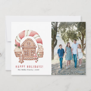Gingerbread Family Photo Christmas Cards