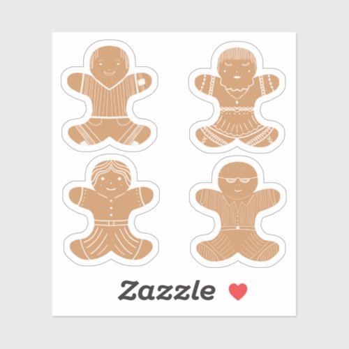 Gingerbread Family sticker pack