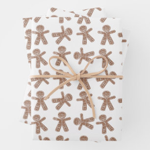 Gingerbread Fantasy Football Team Gift Wrap