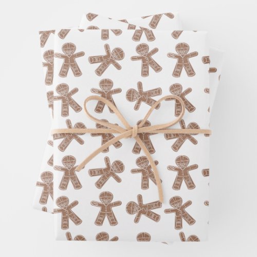 Gingerbread Fantasy Football Team Gift Wrap