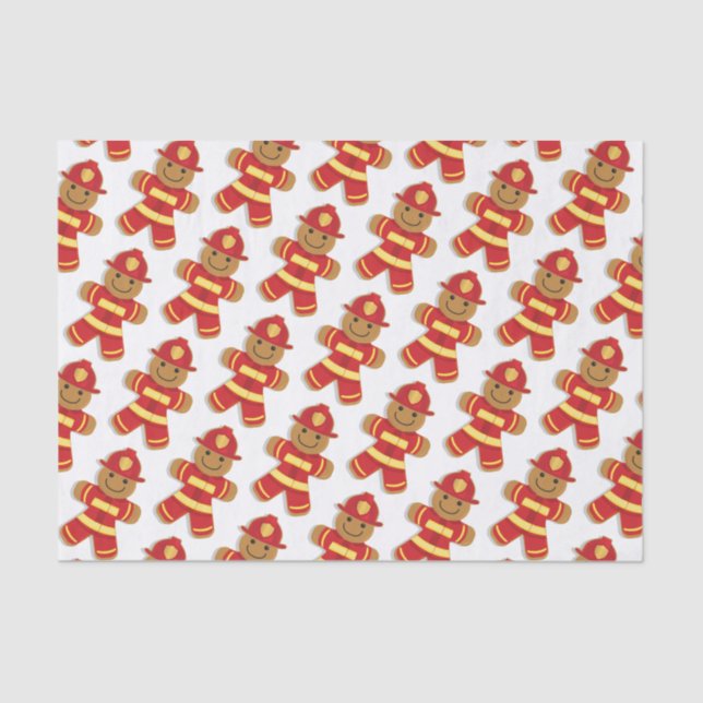 Gingerbread Firefighter | Tissue Paper (Front)