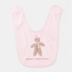 Gingerbread First Christmas Baby Bib