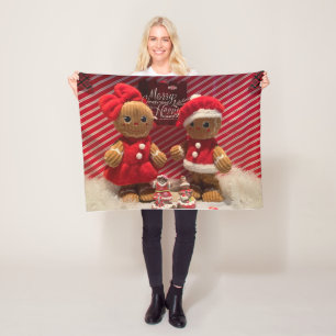 Gingerbread fleece blanket 