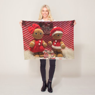 Gingerbread fleece blanket