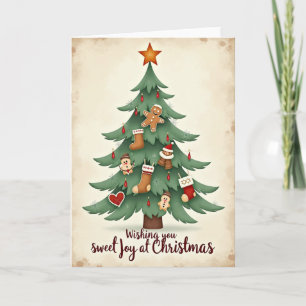 Gingerbread Folk Christmas Card