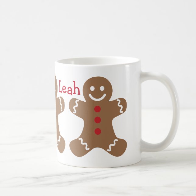 Gingerbread Friends Personalized Christmas Mug (Right)