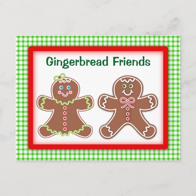 Gingerbread Friends Postcard (Front)