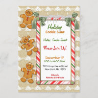 Gingerbread Fun Cookie Exchange Invitation