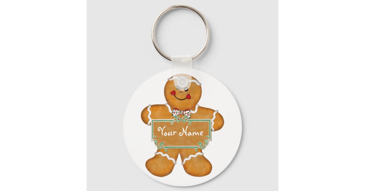 Gingerbread Fun Keychain Zazzle