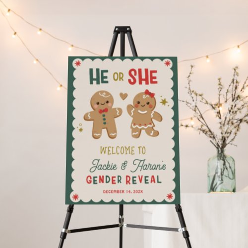 Gingerbread Gender Reveal Welcome sign