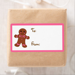 Gingerbread Gift Tag Label