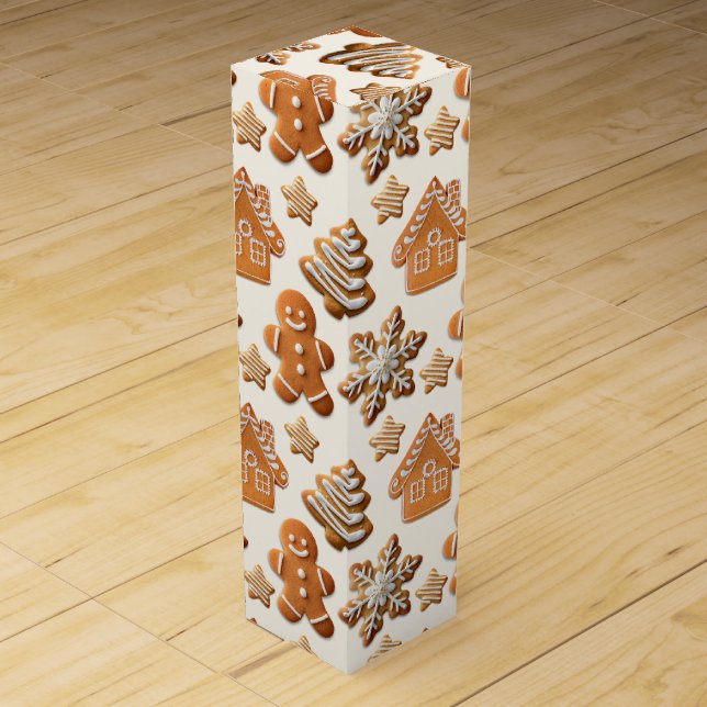 Gingerbread Gift Wine Box (Front)