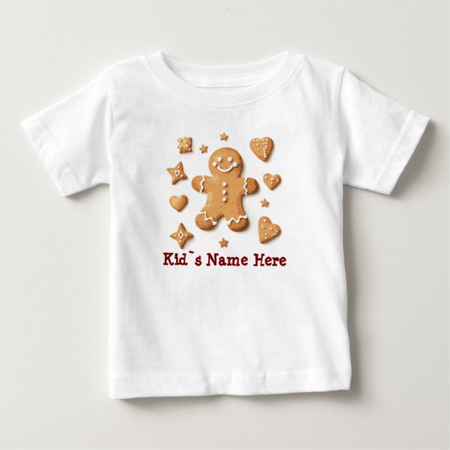 gingerbread ginger man christmas new year baby T-Shirt (Front)