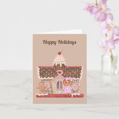 Gingerbread Girl and House Card