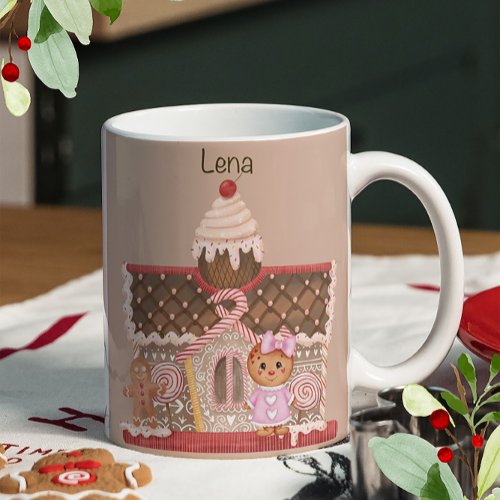 Gingerbread Girl and House  Coffee Mug