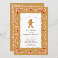 Gingerbread Girl Baby Shower Invitation