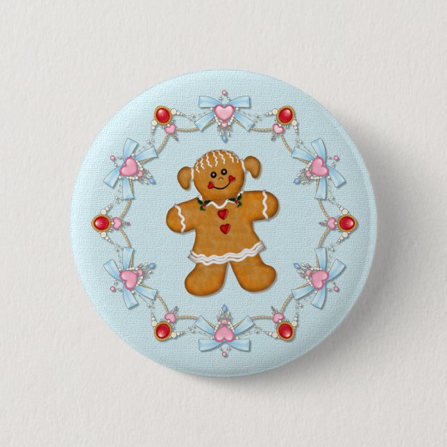 Gingerbread Girl Button (Front)