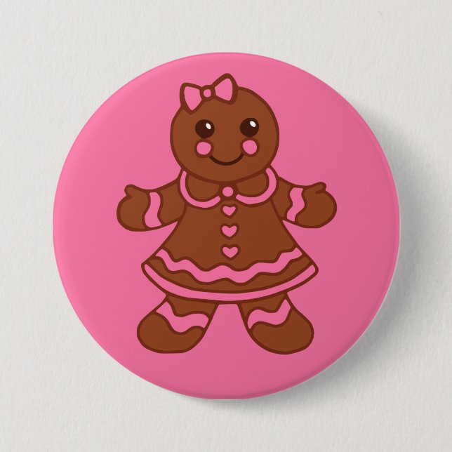 Gingerbread Girl Button (Front)