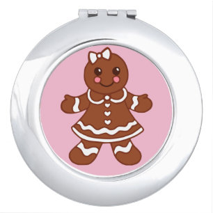 Gingerbread Girl Compact Mirror Gift