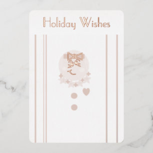 "Gingerbread Girl" Flat Foil Holiday Card