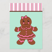 Gingerbread Girl Invitations