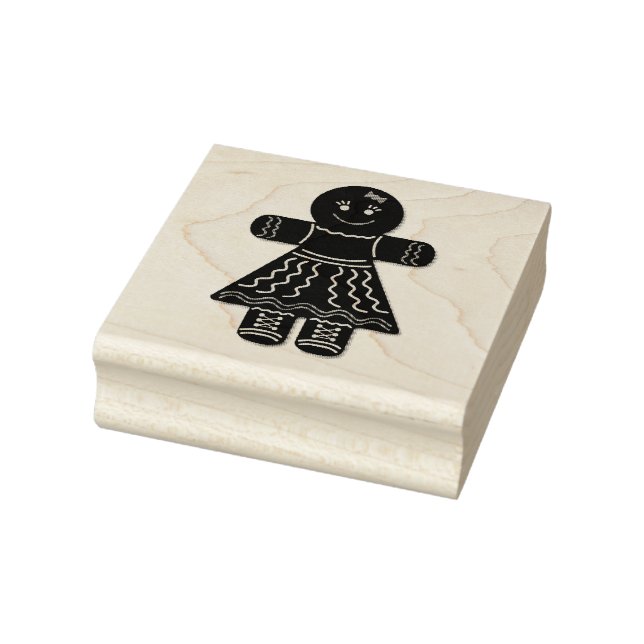 Gingerbread Girl Rubber Stamp (Stamp)