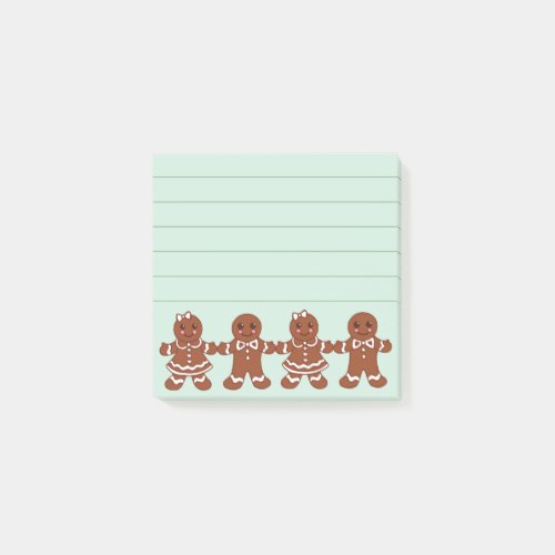 Gingerbread Girls Boys Post It Notes