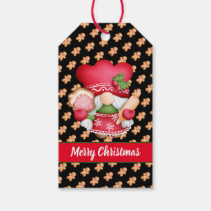 Gingerbread Gnome Customize Color and Text Gift Tags