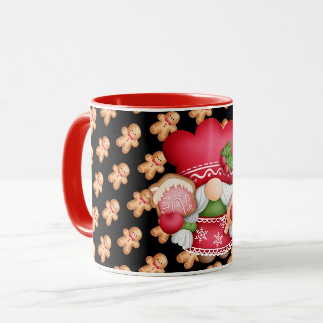 Gingerbread Gnome Customize Color Mug (Front Left)