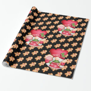 Gingerbread Gnome Customize Color Wrapping Paper