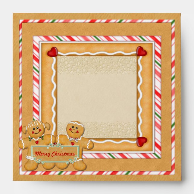Gingerbread Greetings Envelope (Front)