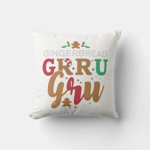 Gingerbread Guru Throw Pillow