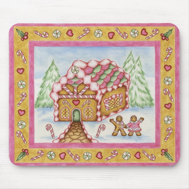 Gingerbread Heart House Mousepad (Front)