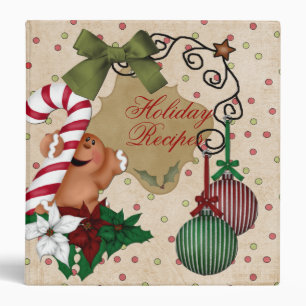 Gingerbread holiday baking recipe book binder