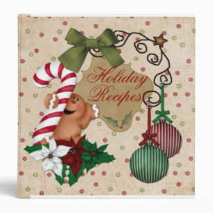 Gingerbread holiday baking recipe book binder