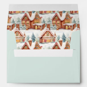 Gingerbread Holiday Christmas Pattern Envelope