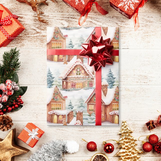 Gingerbread Holiday Christmas Pattern Wrapping Paper (Creator Uploaded)