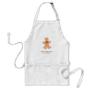 Gingerbread Holiday Custom Bakery Business Adult Apron