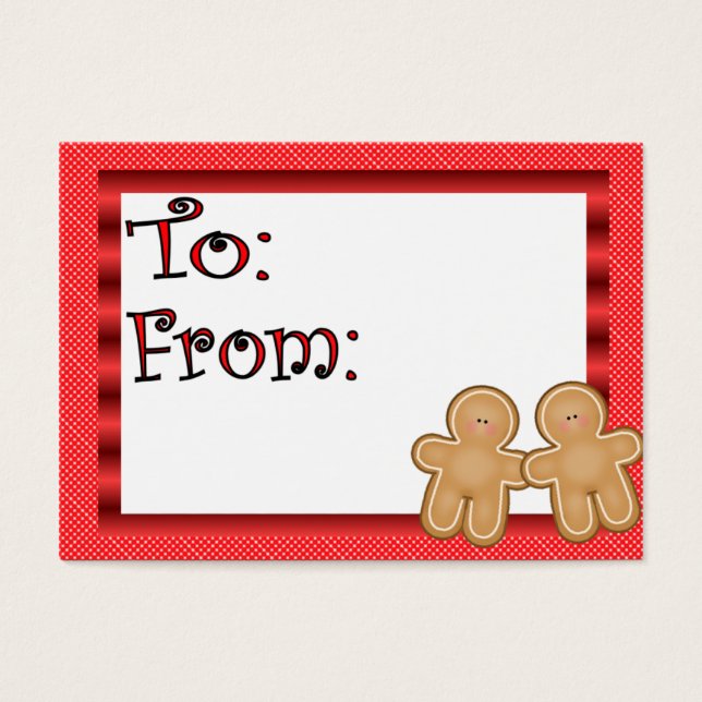 Gingerbread Holiday Gift Tag (Front)