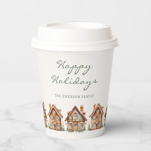 Gingerbread Holiday Paper Cups