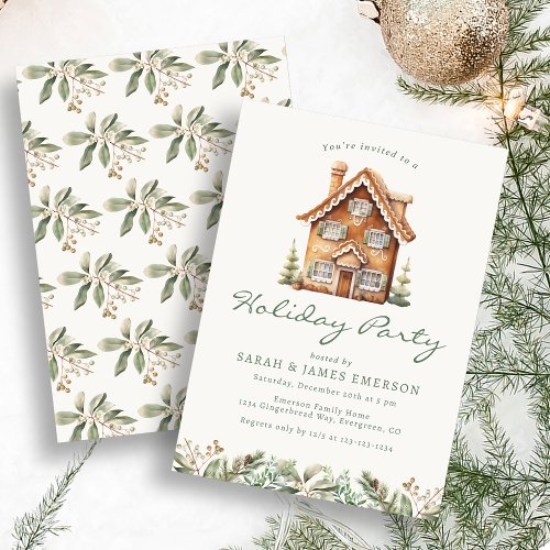 Gingerbread Holiday Party Invitation