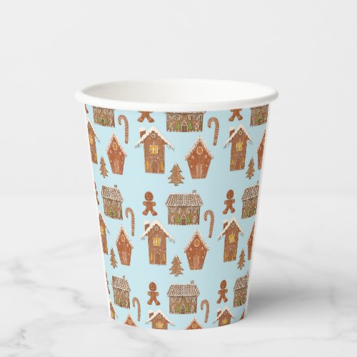 Gingerbread Holiday Pattern Paper Cups