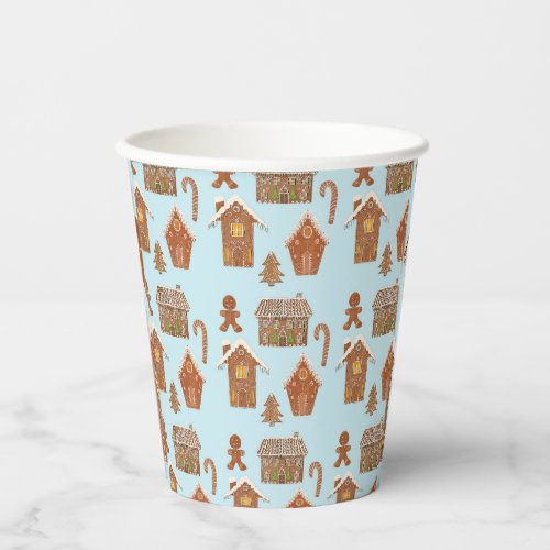 Gingerbread Holiday Pattern Paper Cups