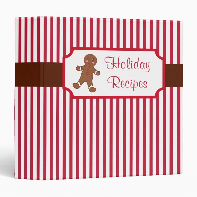Gingerbread Holiday Recipe Binder (Front/Spine)