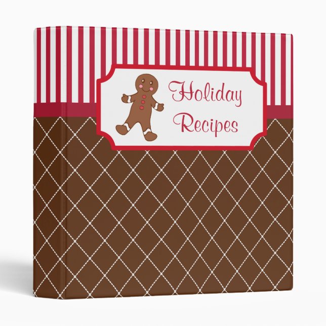 Gingerbread Holiday Recipe Binder (Front/Spine)