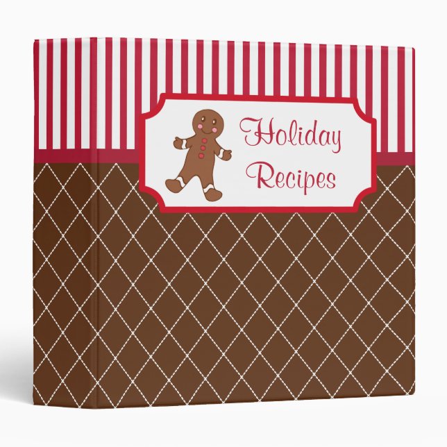 Gingerbread Holiday Recipe Binder (Front/Spine)
