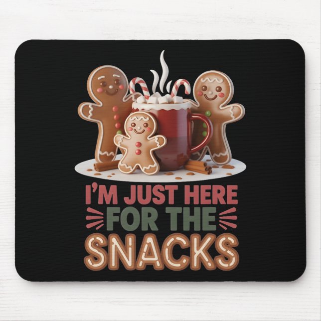 Gingerbread Holiday Snacks Funny Christmas  Mouse Pad (Front)