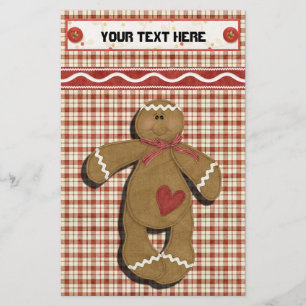 Gingerbread Holidays Recipe Binder-Divider Stationery