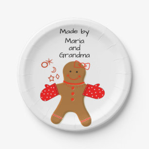 Gingerbread Homemade Bakery Paper Plates